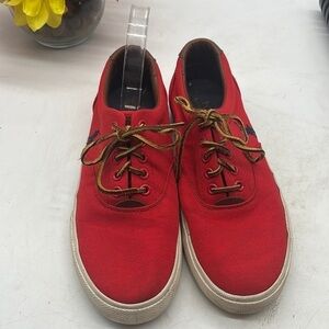Ralph Lauren Polo Vaughn Red Sneakers size 7.5 SNK4143E